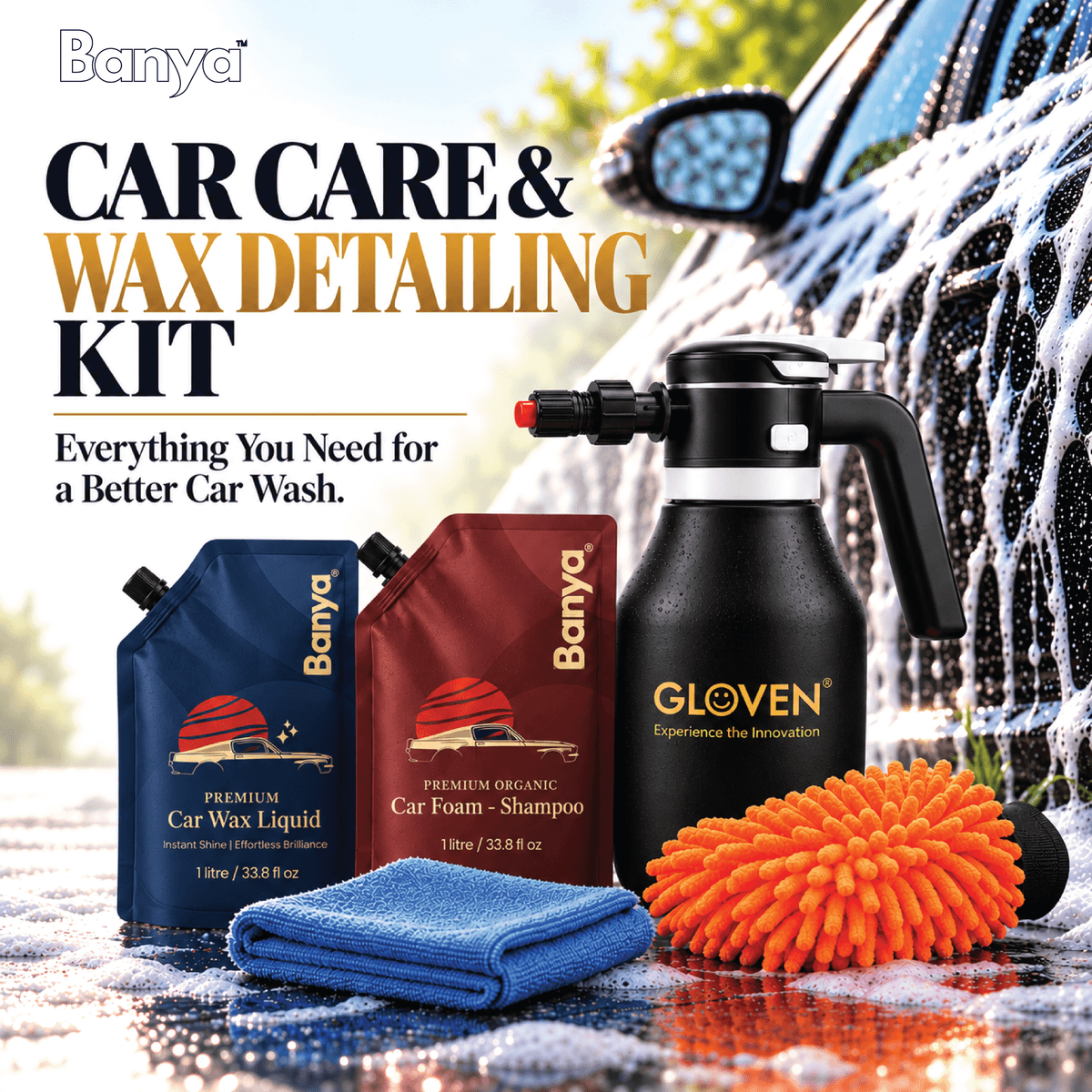 Lucente Car Care & Wax Detailing Kit